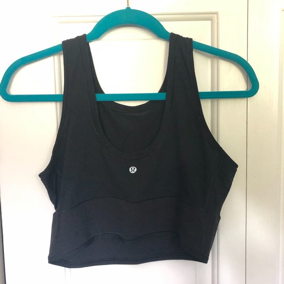 lululemon athletica Black Cropped Racerback Tank Top - Picture 2 of 3
